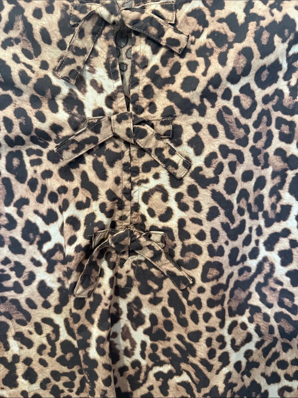 LOFT Leopard-Print Puff Sleeve Blouse - Brown & Black